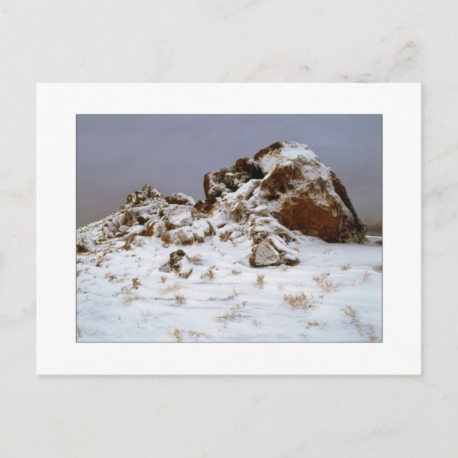 "Schneesteine" Postkarte (Vorderseite)