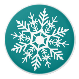 Schneestern - Druckknopf Keramikknauf