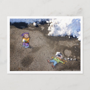 Schneestreit Postkarte