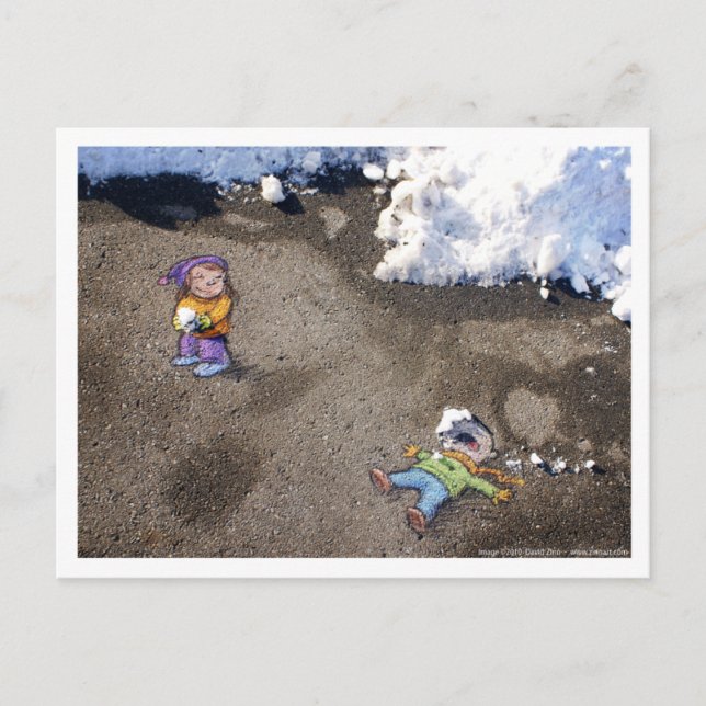 Schneestreit Postkarte (Vorderseite)