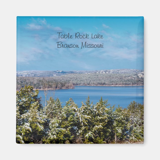 Schneesturm am Tafelrock Square Magnet (Vorne)