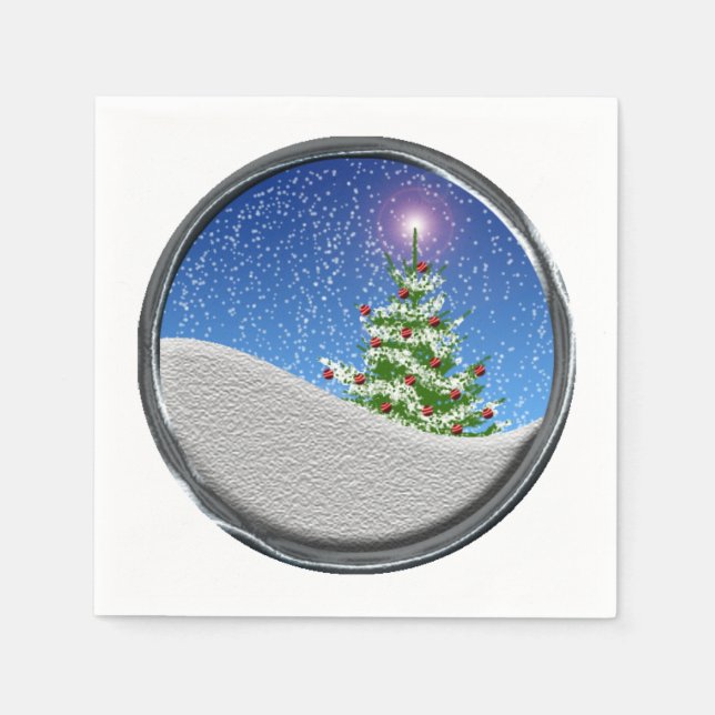 Schneesturm im Freien Serviette (Vorderseite)