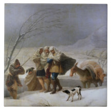 Schneesturm im Winter (von Francisco Goya)