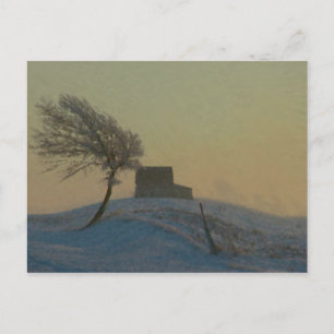 Schneesturm in Illinois Postkarte