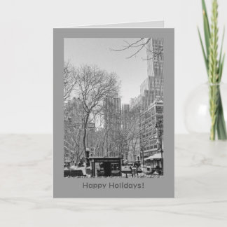 Schneesturm in Manhattan Holiday Template Card Feiertagskarte