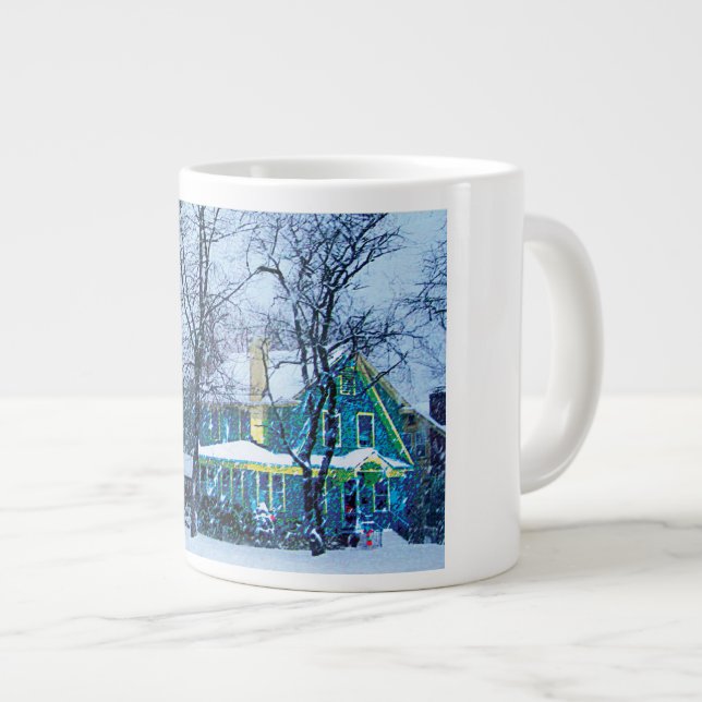 Schneesturm Jumbo-Tasse (Vorderseite Rechts)