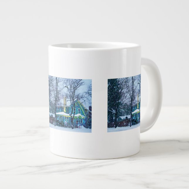 Schneesturm Jumbo-Tasse (Vorderseite Rechts)