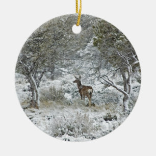 Schneesturm Keramikornament