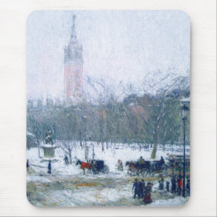 Schneesturm, Madison Square. Fine Art Gift Mousepa Mousepad