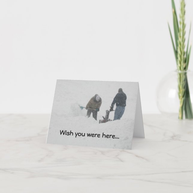 Schneesturm "Wish You Were Here" Card Karte (Vorderseite)