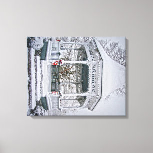Schneeszene auf Leinwand