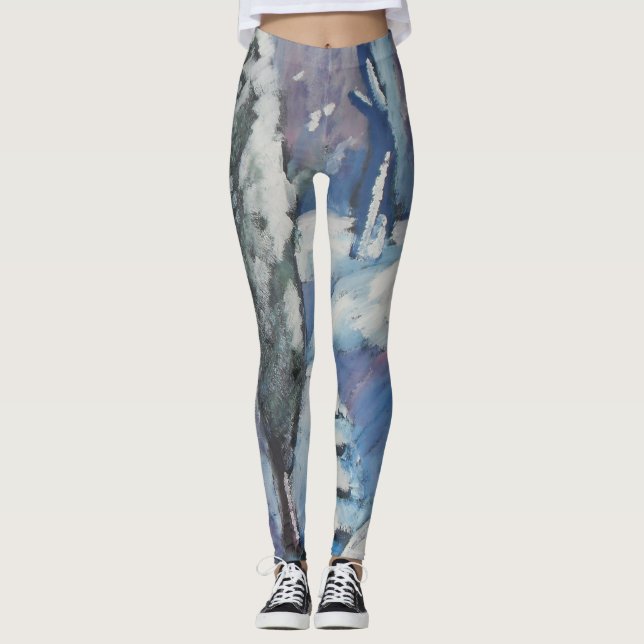 Schneeszene Leggings (Vorderseite)