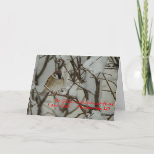 Schneeszene und Schrift Karte