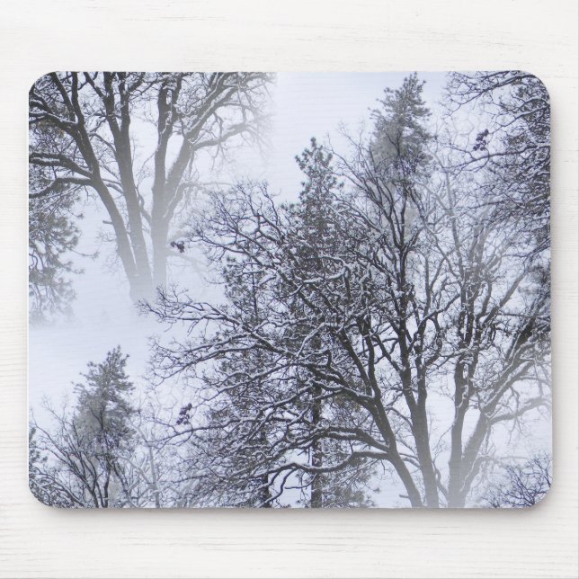 Schneetag in den Bäumen... Mousepad (Vorne)