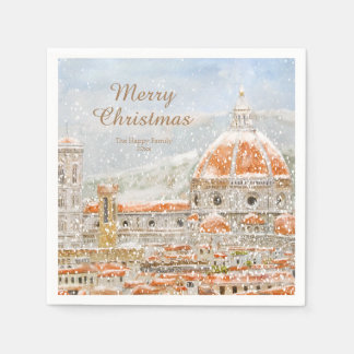 Schneetag Italien Florenz Weihnachten Napkins Serviette