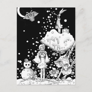 Schneetag Postkarte
