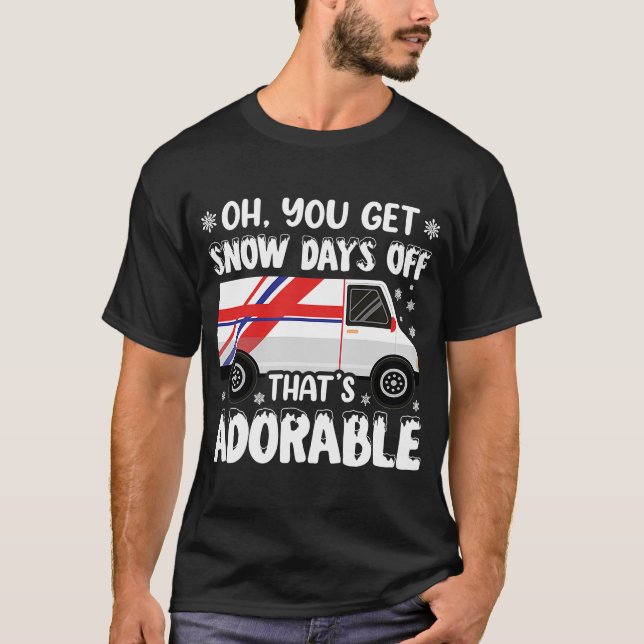 Schneetage Postbote Mailman T-Shirt (Vorderseite)