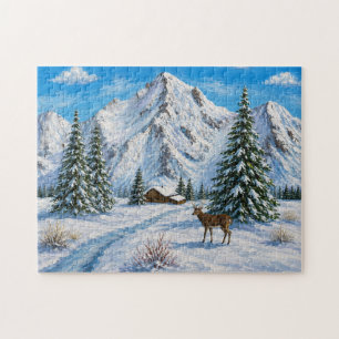 Schneetal im Gebirge Puzzle