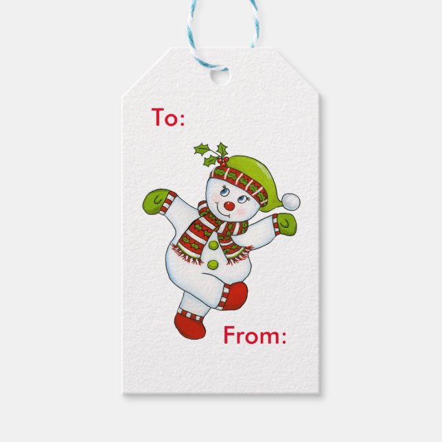 Schneetanz 3 geschenkanhänger (Vorderseite)