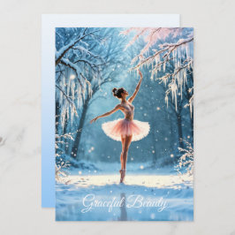 Schneetanz Ballerina Winter Beauty Art Feiertagskarte