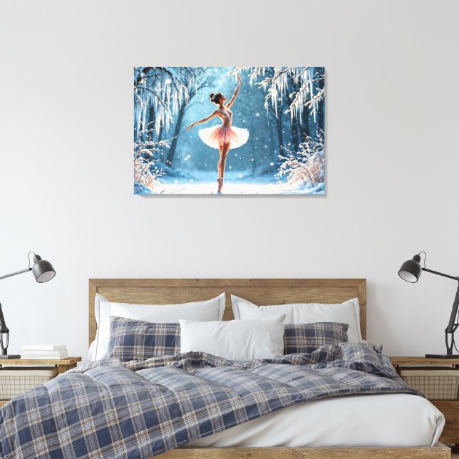 Schneetanz Ballerina Winter Beauty Art Leinwanddruck (Insitu (Schlafzimmer))