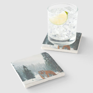 Schneetiger Steinuntersetzer