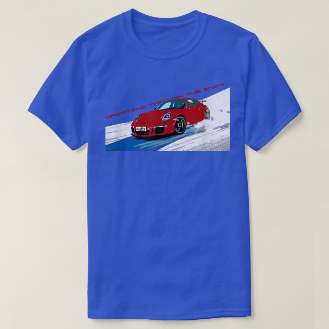 Schneetriebwerk 991 911 GT3 RS Inspiriert T-Shirt (Design vorne)