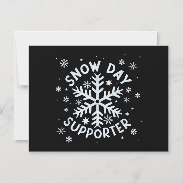 Schneeunterhalter Schneeflocken Winter Schnee zum  Magneteinladung (Vorderseite)