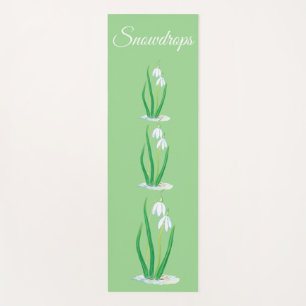 Schneeverfahren (Galanthus nivalis) Personalisiert Yogamatte