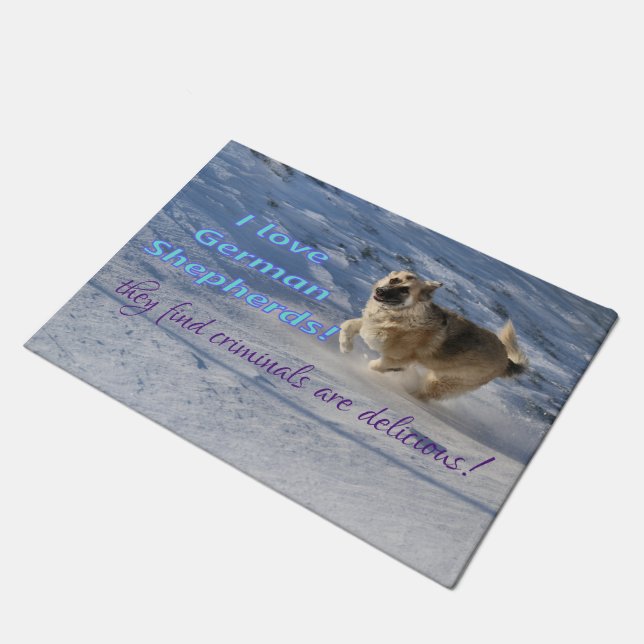 Schneevergnügen Fußmatte (Schrägansicht)