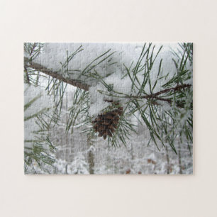 Schneeverzweig Winter Naturfotografie Puzzle