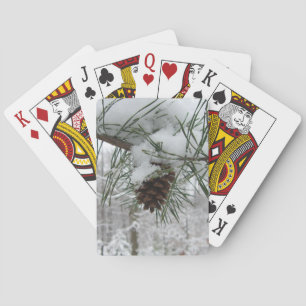 Schneeverzweig Winter Naturfotografie Spielkarten