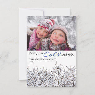 Schneeverzweigte Foto - 3x5 Weihnachtskarte Einladung