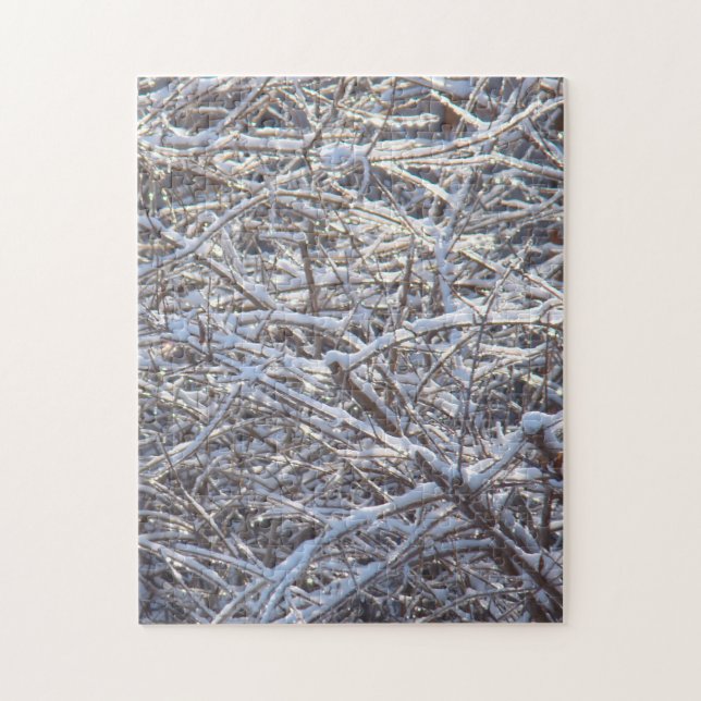 Schneeverzweigte im Winter Puzzle (Vertikal)