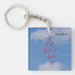 Schneevögel doppelseitiger Schlüsselanhänger