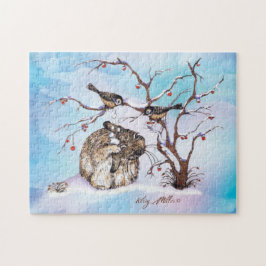 Schneevögel und sonnige Tiere Puzzle