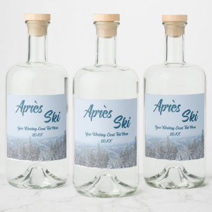 Schneewald Apres Ski Wedding Event Alkoholflaschenetikett