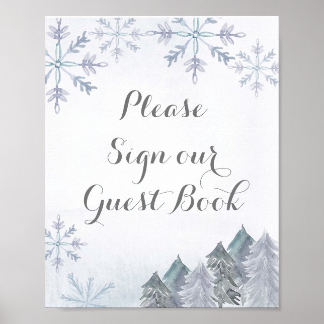 Schneewald Bitte unterzeichnen Sie unser Gästebuch (Vorne)