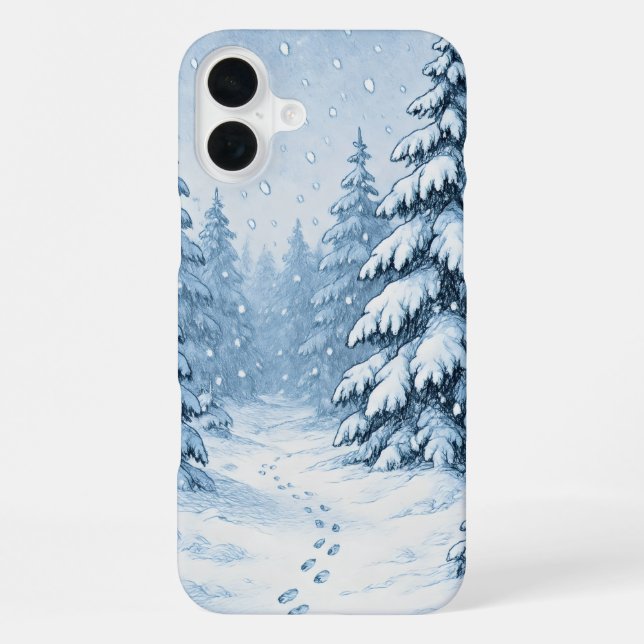 Schneewald iPhone Hülle (Rückseite)