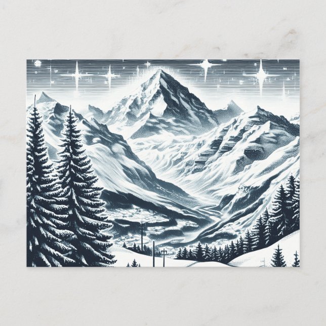 Schneewald Postkarte (Vorderseite)