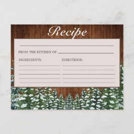 Schneewald & Waldkiefer Brautparty Rezept Karte