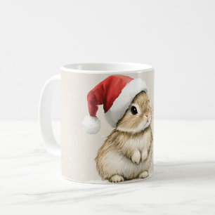 Schneewald Winterwald Weihnachts Hase Vogel Kaffeetasse
