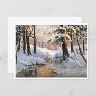 Schneewaldlandschaft, Walter Moras Postkarte