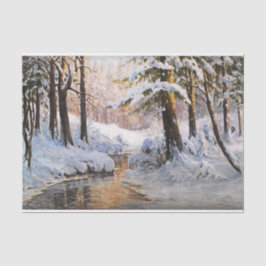 Schneewaldlandschaft, Walter Moras Seidenpapier