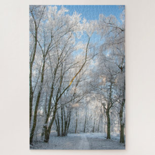 Schneewaldweg Winter, 1014 Stück Jigsaw Puzzle