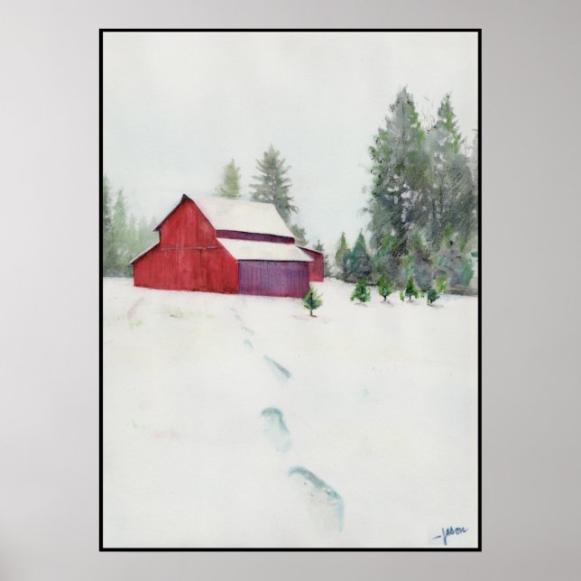 "Schneewanderungen" Poster (Vorne)