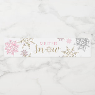 Schneewasser-Flaschenetiketten Wasserflaschenetikett