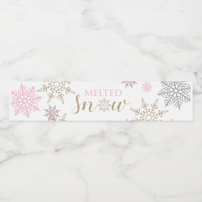 Schneewasser-Flaschenetiketten Wasserflaschenetikett (Einzelnes Label)