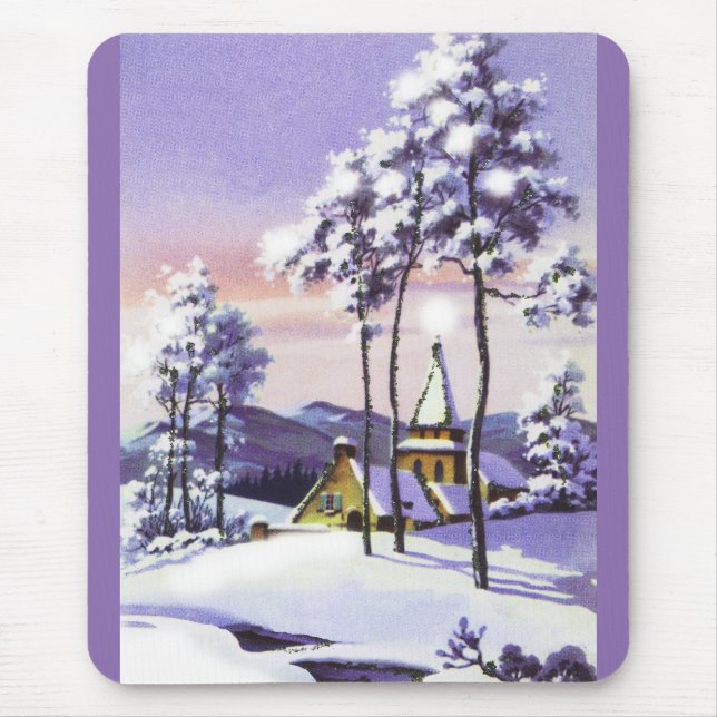 Schneeweihnacht Mousepad (Vorne)
