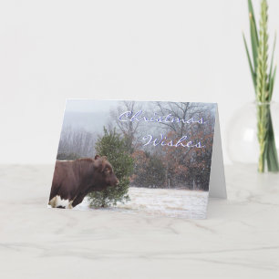 Schneeweihnachtliche Wünsche anpassen Feiertagskarte